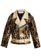 Matchesfashion.com Marques'almeida - Floral Brocade Biker Jacket - Womens - Black Multi