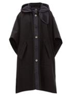 Matchesfashion.com Joseph - Detachable Hood Wool Blend Felt Cape - Womens - Black