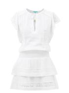 Melissa Odabash - Georgie Embroidered Cotton-voile Mini Dress - Womens - White
