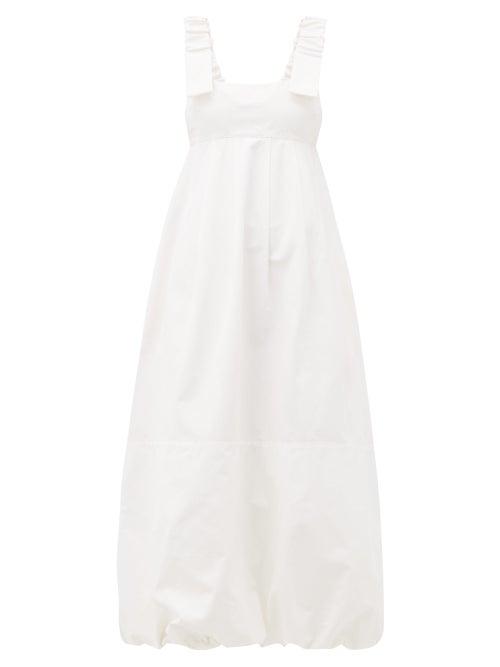 Matchesfashion.com Lee Mathews - Frankie Canvas Apron Dress - Womens - Cream