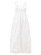 Matchesfashion.com Lee Mathews - Frankie Canvas Apron Dress - Womens - Cream