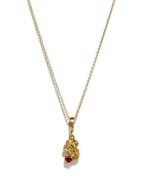 Ladies Fine Jewellery Azlee - Ruby & 18kt Gold Pendant Necklace - Womens - Red Gold