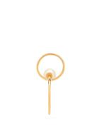 Matchesfashion.com Delfina Delettrez - Yellow Gold & Pearl Twin Hoop Earring - Womens - Gold