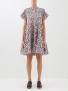 Isabel Marant Toile - Lanikazi Floral-print Organic-cotton Mini Dress - Womens - Ecru