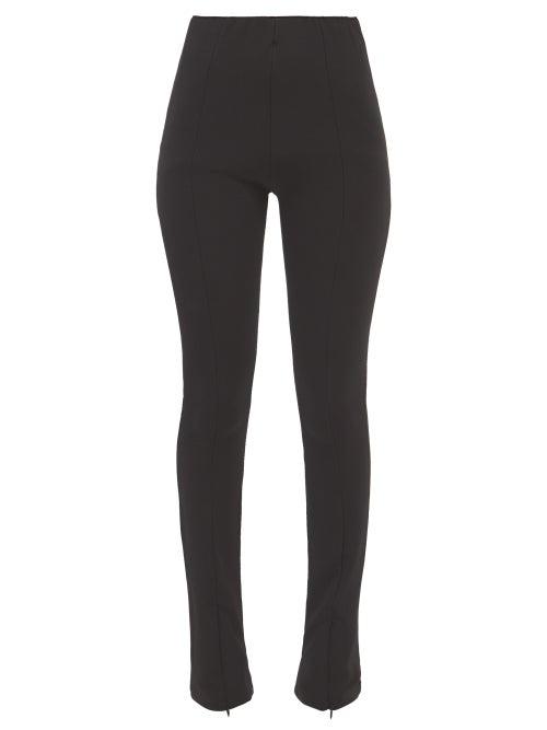 The Frankie Shop - Reya Zipped-cuff Jersey Leggings - Womens - Black