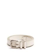 Matchesfashion.com Prada - Skinny Leather Belt - Mens - White