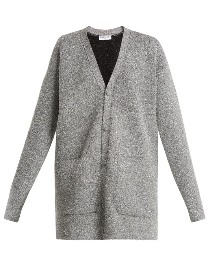 Balenciaga Oversized V-neck Cardigan