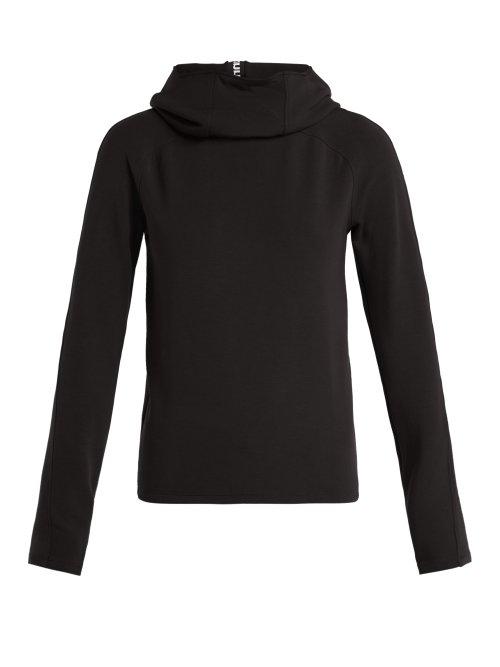 Matchesfashion.com Paco Rabanne - Logo Ribbon Funnel Neck Hooded Top - Womens - Black