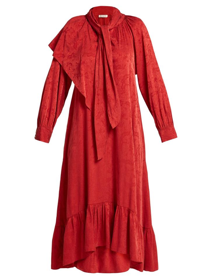 Masscob Brittany Silk-blend Jacquard Dress