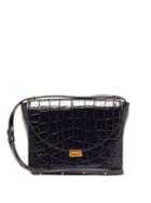 Matchesfashion.com Wandler - Luna Crocodile Embossed Leather Cross Body Bag - Womens - Navy