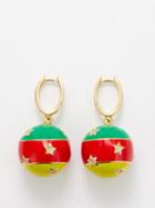 Lauren Rubinski - Cameroon Diamond & 14kt Gold Earrings - Womens - Gold Multi
