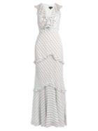 Saloni Rita Ruffle-trimmed Sleeveless Dress