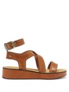 Matchesfashion.com Isabel Marant - Nuriee Leather Flatform Sandals - Womens - Tan