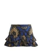 Isabel Marant Bertille Floral-print Ruffle-trimmed Mini Skirt