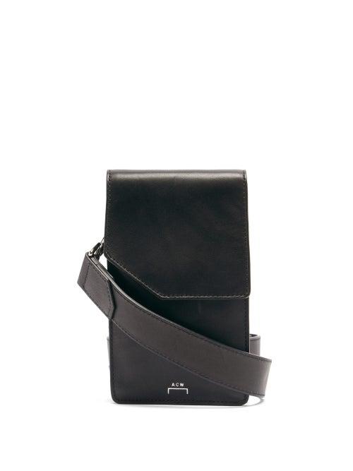 Matchesfashion.com A-cold-wall* - Logo-print Cracked-leather Cross-body Bag - Mens - Black