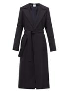 Matchesfashion.com Pallas X Claire Thomson-jonville - Franklin Single Breasted Wool Blend Coat - Womens - Navy