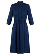A.p.c. Marion Stand-collar Twill Dress