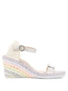 Matchesfashion.com Sophia Webster - Lucita Straw Heel Wedge Heel - Womens - Multi