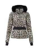 Matchesfashion.com Goldbergh - Wild Leopard-print Faux Fur-trimmed Ski Jacket - Womens - Leopard