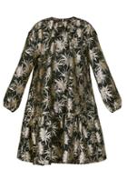Matchesfashion.com Rochas - Pace Vanilla Flower Metallic Jacquard Dress - Womens - Black Gold