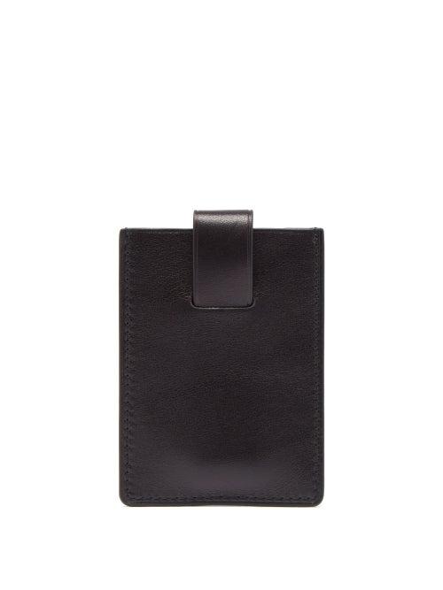 Matchesfashion.com Mtier London - Logo Stamped Leather Cardholder - Womens - Black