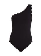 Marysia Swim Santa Barbara Scallop-edged Swimsuit