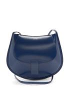 Matchesfashion.com Jil Sander - Crescent Small Smooth-leather Shoulder Bag - Womens - Blue