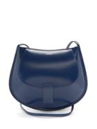 Matchesfashion.com Jil Sander - Crescent Small Smooth-leather Shoulder Bag - Womens - Blue