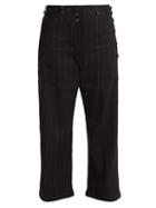 Matchesfashion.com Ann Demeulemeester - Algernon Buttoned Wool Blend Trousers - Womens - Black