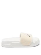 Christian Louboutin - Logo-embroidered Boucl Flatform Slides - Mens - White