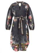 Camilla - From The Archives-print Cotton-blend Dress - Womens - Black Multi