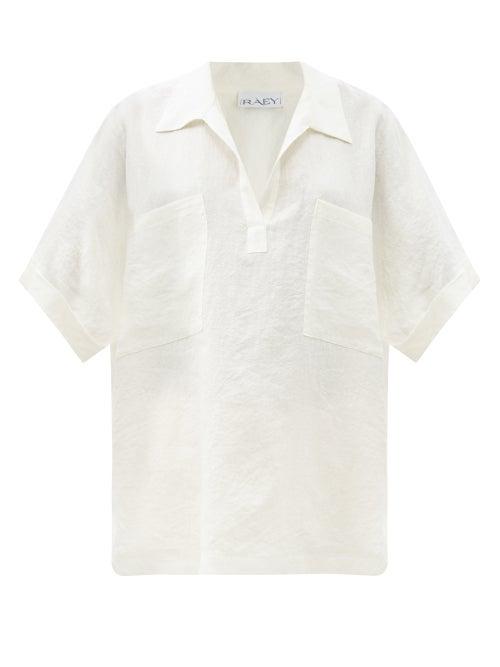 Matchesfashion.com Raey - Patch-pocket Linen Smock Top - Womens - Ivory