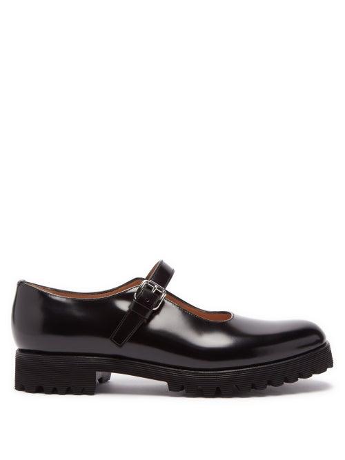 Noir Kei Ninomiya - X Church's Mary Jane Leather Pumps - Womens - Black