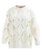 Valentino - Cutout Virgin-wool Sweater - Womens - White