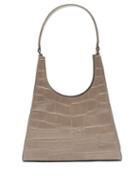 Matchesfashion.com Staud - Rey Crocodile-effect Leather Shoulder Bag - Womens - Grey