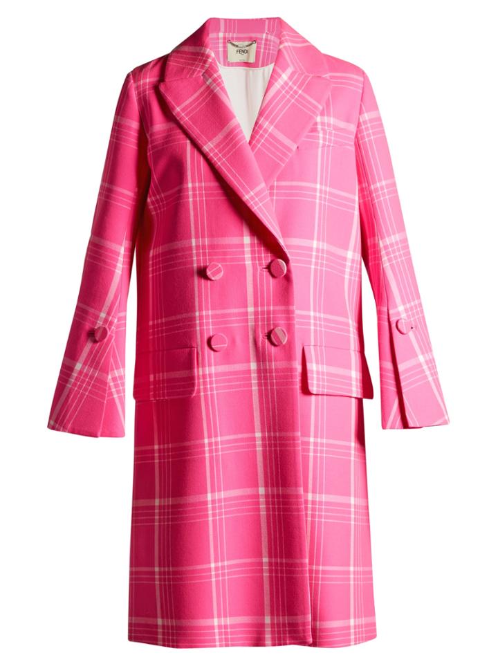 Fendi Double-breasted Checked Coat