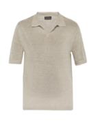 Matchesfashion.com Iris Von Arnim - Filip Linen Knit Polo Shirt - Mens - Beige