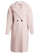Matchesfashion.com Harris Wharf London - Dropped Shoulder Pressed Wool Coat - Womens - Light Pink