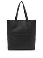 Burberry Logo-debossed Grained-leather Tote