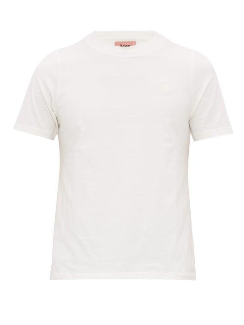 Matchesfashion.com Acne Studios - Debossed Logo Cotton T Shirt - Mens - White