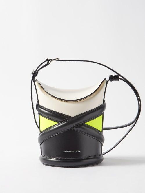 Alexander Mcqueen - The Curve Small Leather Cross-body Bag - Womens - Black Multi
