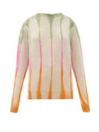 Matchesfashion.com The Elder Statesman - Tie-dye Cashmere Sweater - Womens - Ivory Multi