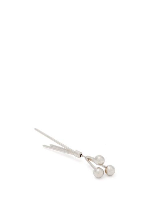 Matchesfashion.com Alan Crocetti - Three Pin Silver Single Earring - Mens - Silver