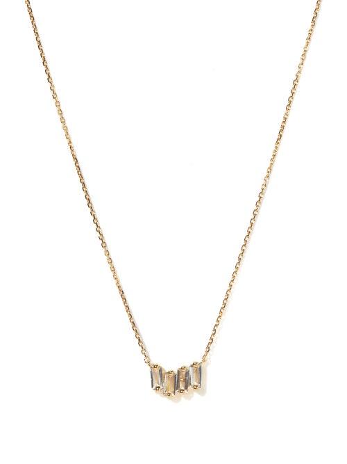Suzanne Kalan - Emma Topaz & 14kt Gold Necklace - Womens - White Gold