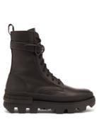 Moncler - Carinne Lace-up Leather Boots - Womens - Black