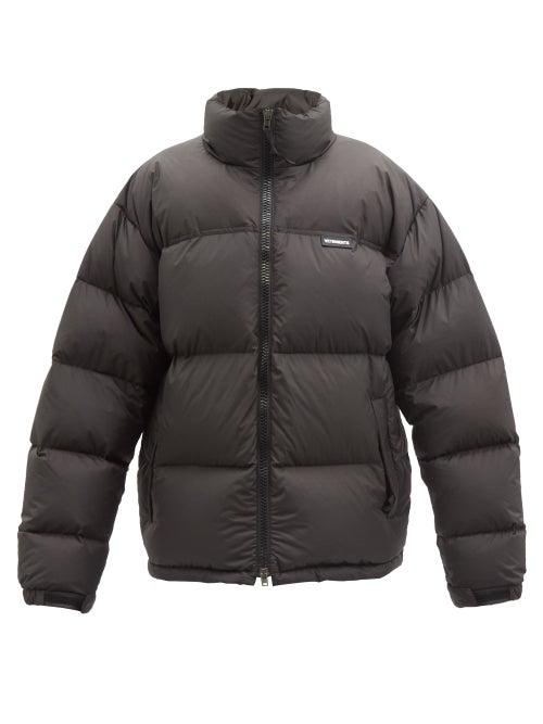 Vetements - Logo-embroidered Quilted Down Jacket - Womens - Black