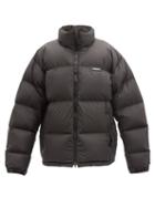 Vetements - Logo-embroidered Quilted Down Jacket - Womens - Black