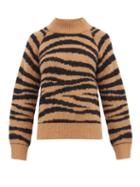 Matchesfashion.com A.p.c. - Jemima Tiger Jacquard Alpaca Blend Sweater - Womens - Brown Multi