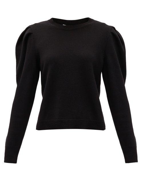 Matchesfashion.com Valentino - Puff-sleeve Cashmere Sweater - Womens - Black