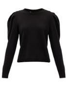 Matchesfashion.com Valentino - Puff-sleeve Cashmere Sweater - Womens - Black